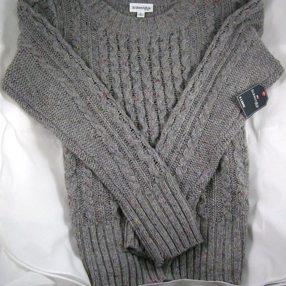 St. John's Bay Heather Grey Long Sleeve Sweater - Picture 3 of 4